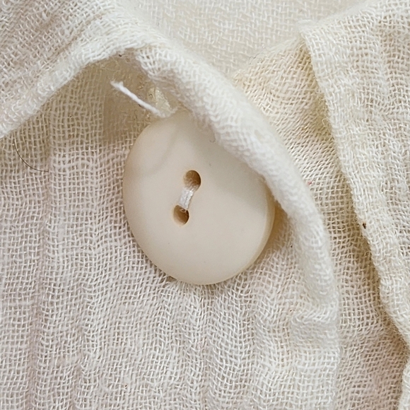 LANY Women's 100% Cotton Vintage Ruffle Front Tie Crop Top - M - Picture 5 of 7